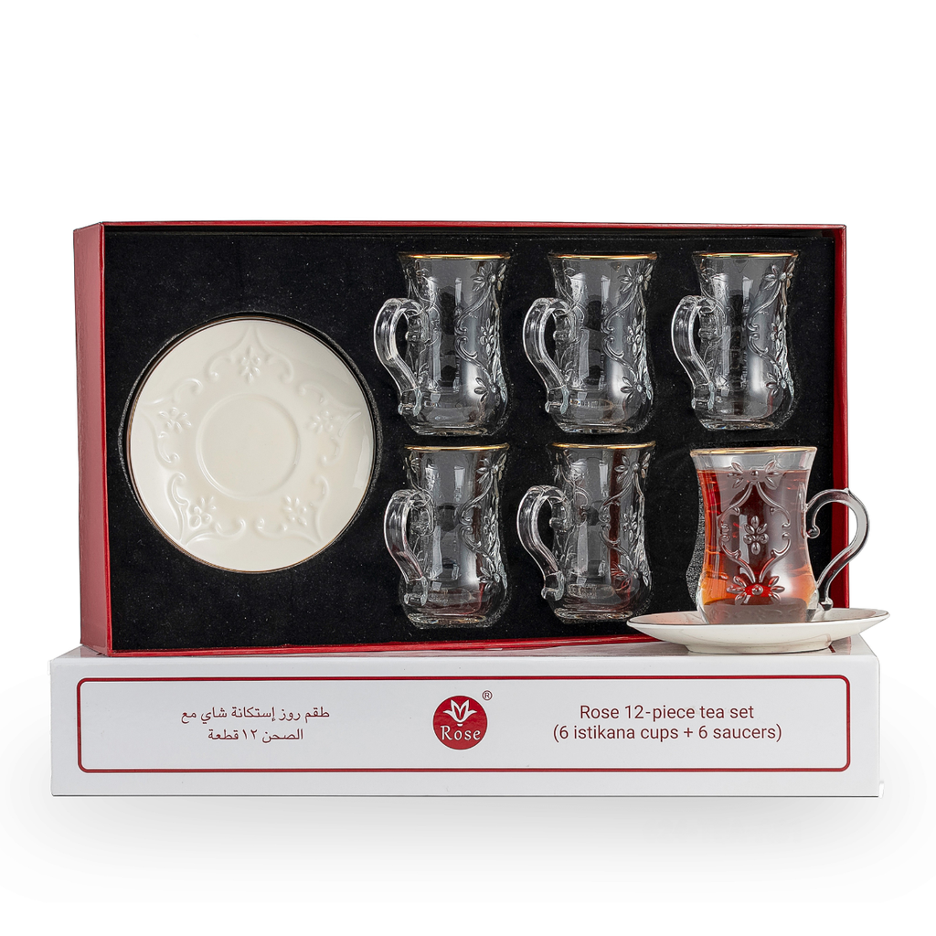 Rose Tea Cup & Saucer Set White / 624-TEA-A01