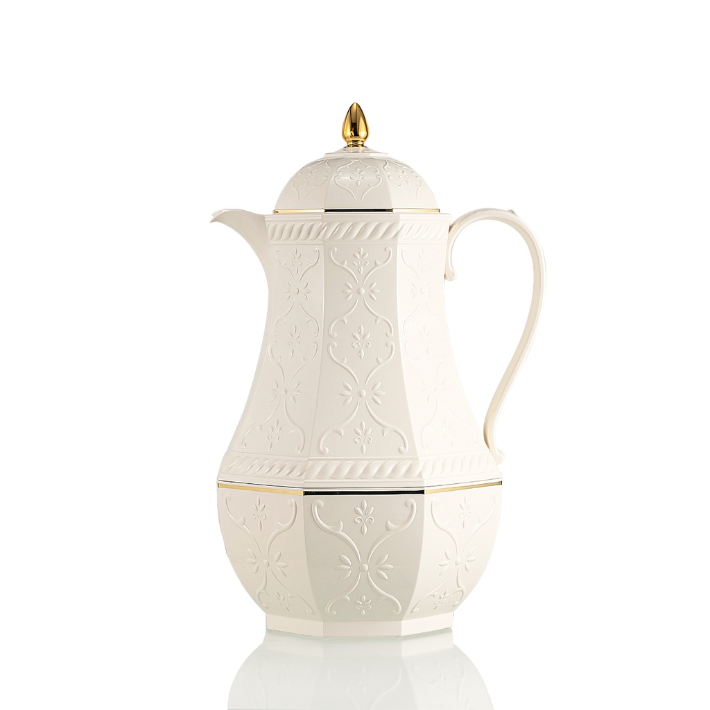 Rose Tea Vacuum Flask 1 Liter White / RS-624-10-A01