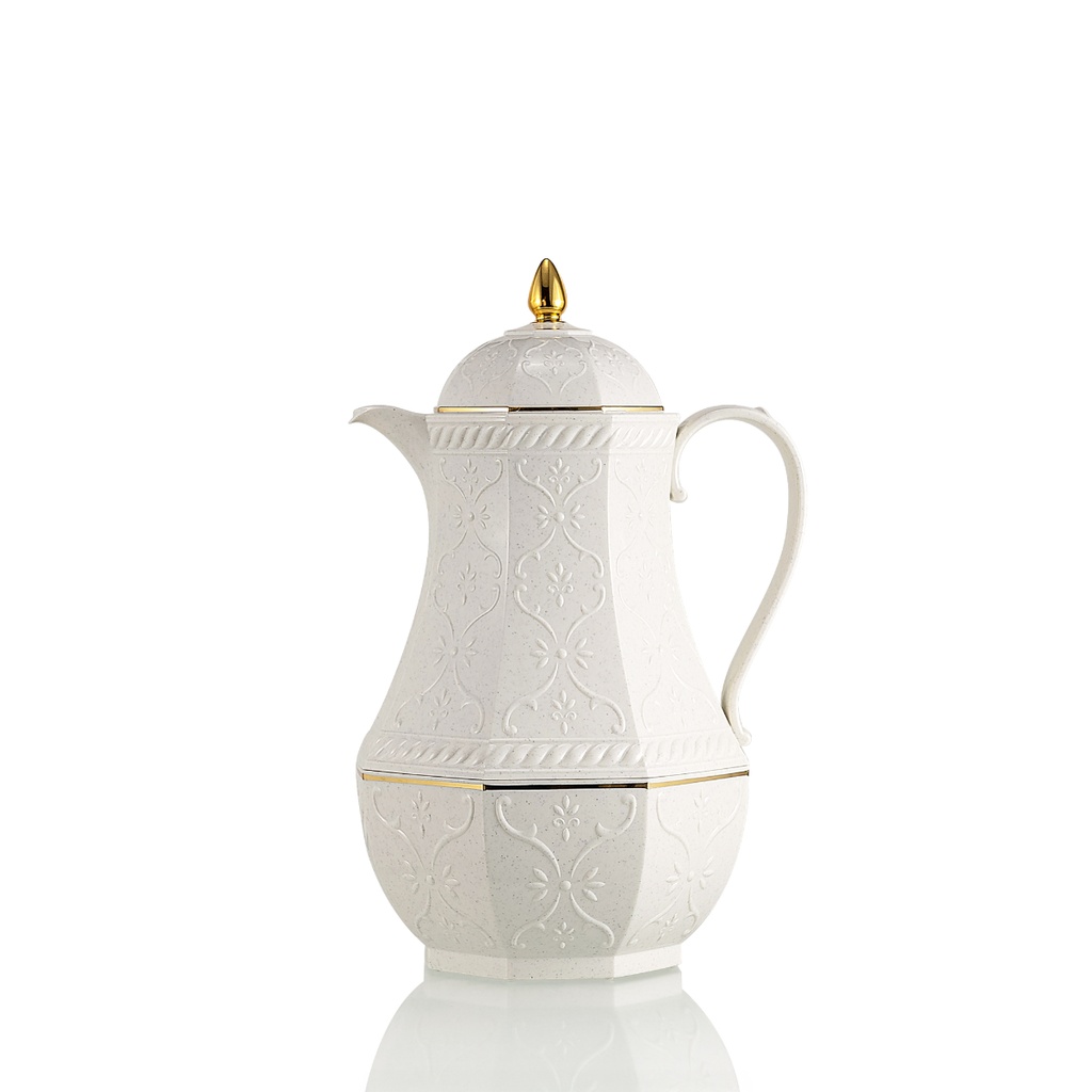 Rose Tea Vacuum Flask 0.65 Liter Dotted White / RS-624-06-A27