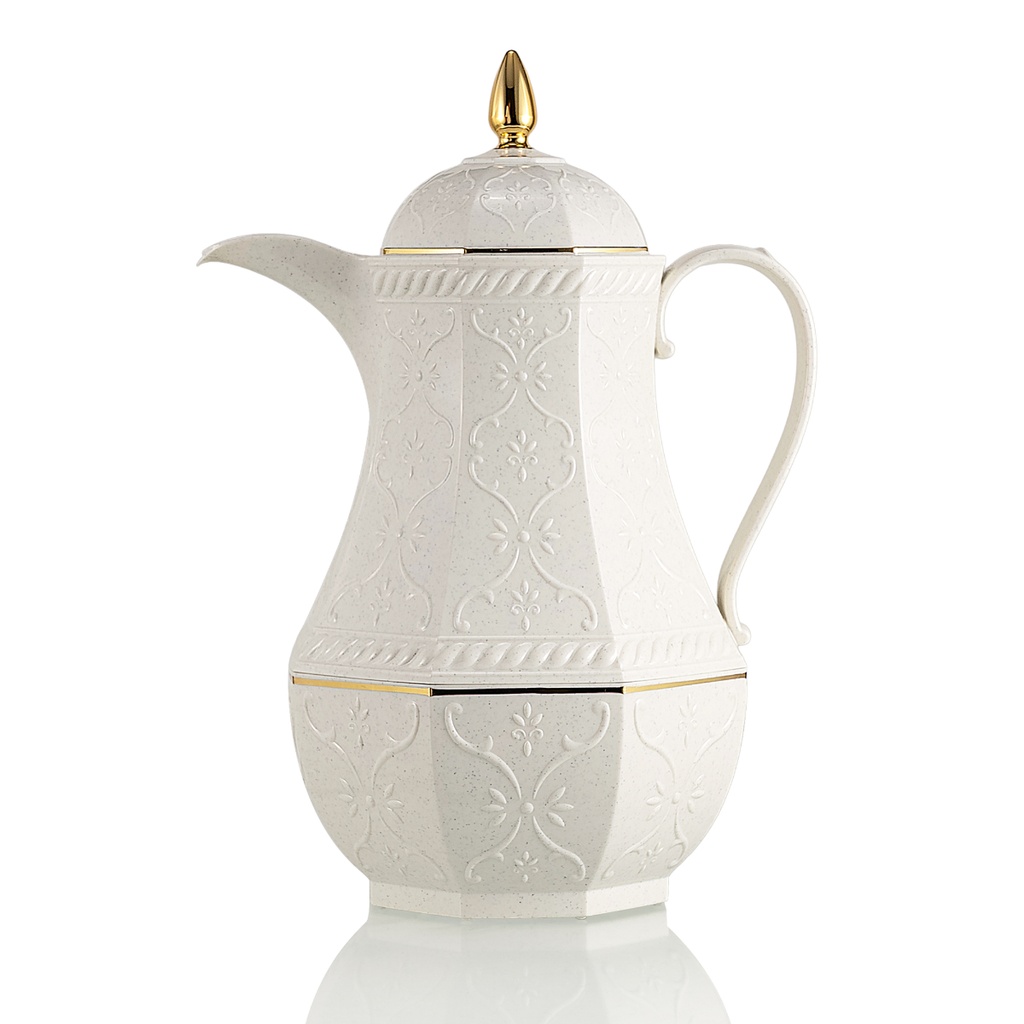 Rose Coffee Vacuum Flask 1.3 Liter Dotted White / RS-624-13-CF-A27