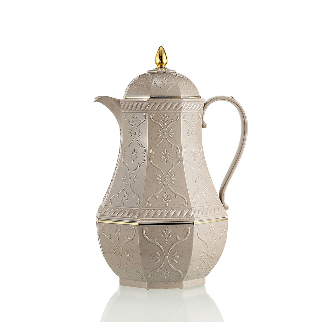 Rose Tea Vacuum Flask 1 Liter Dotted Brown / RS-624-10-A32