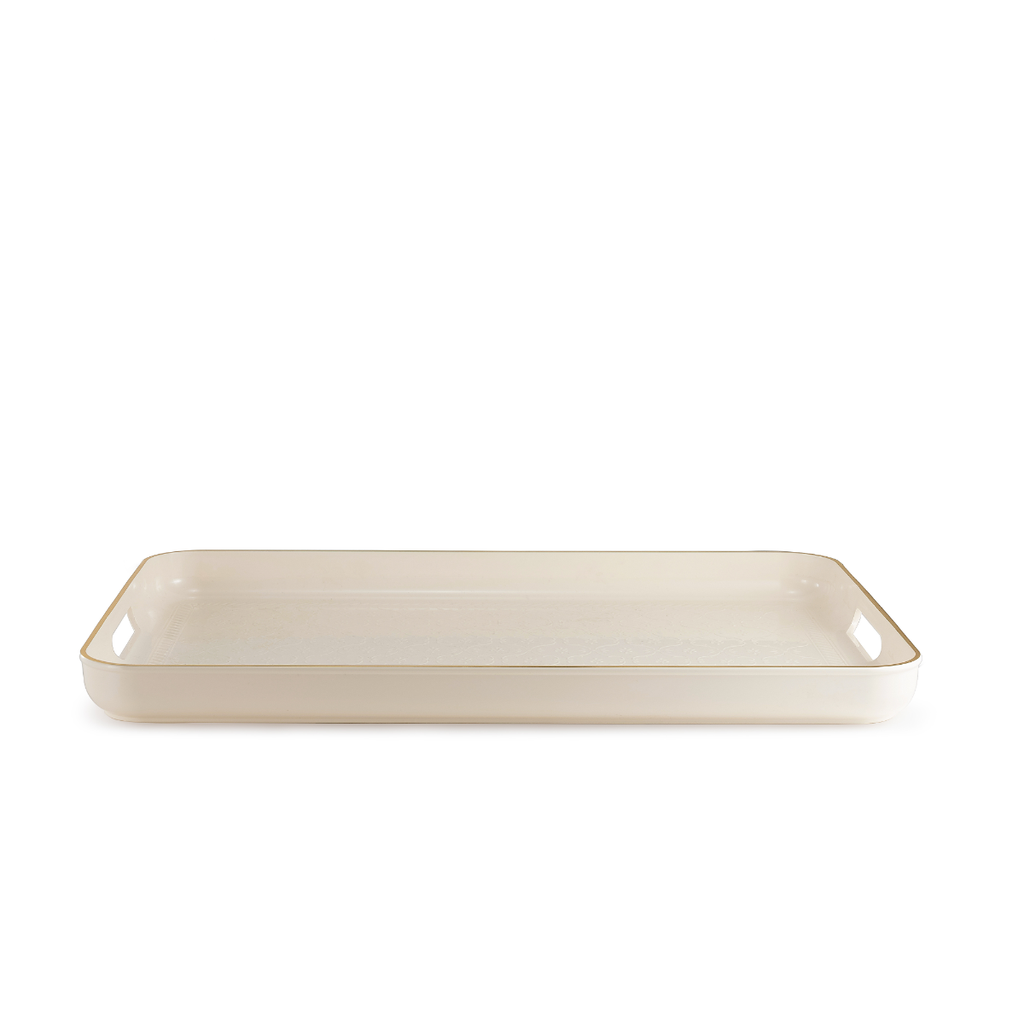 Rose Plastic Serving Tray White / MR-624-TR-A01