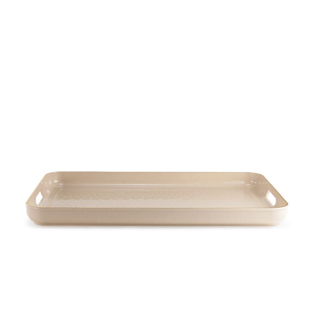 Rose Plastic Serving Tray Beige / MR-624-TR-A15