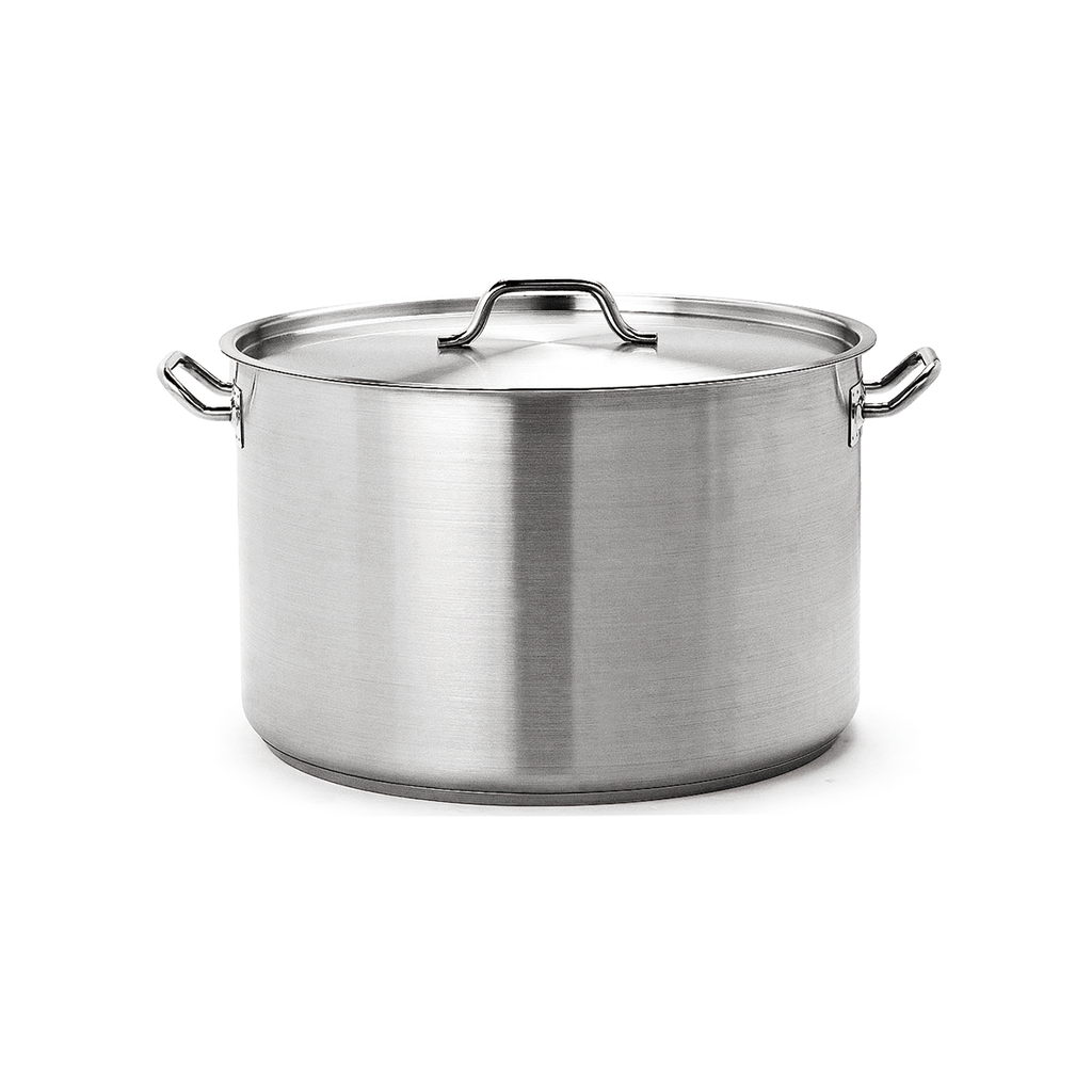 Caternox Stainless Steel High Casserole with Lid D24 x 16 cm (7.24L / 7.65Qt.)
