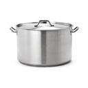 Caternox Stainless Steel High Casserole with Lid D40 x 25 cm (31.42L / 33.2Qt.)