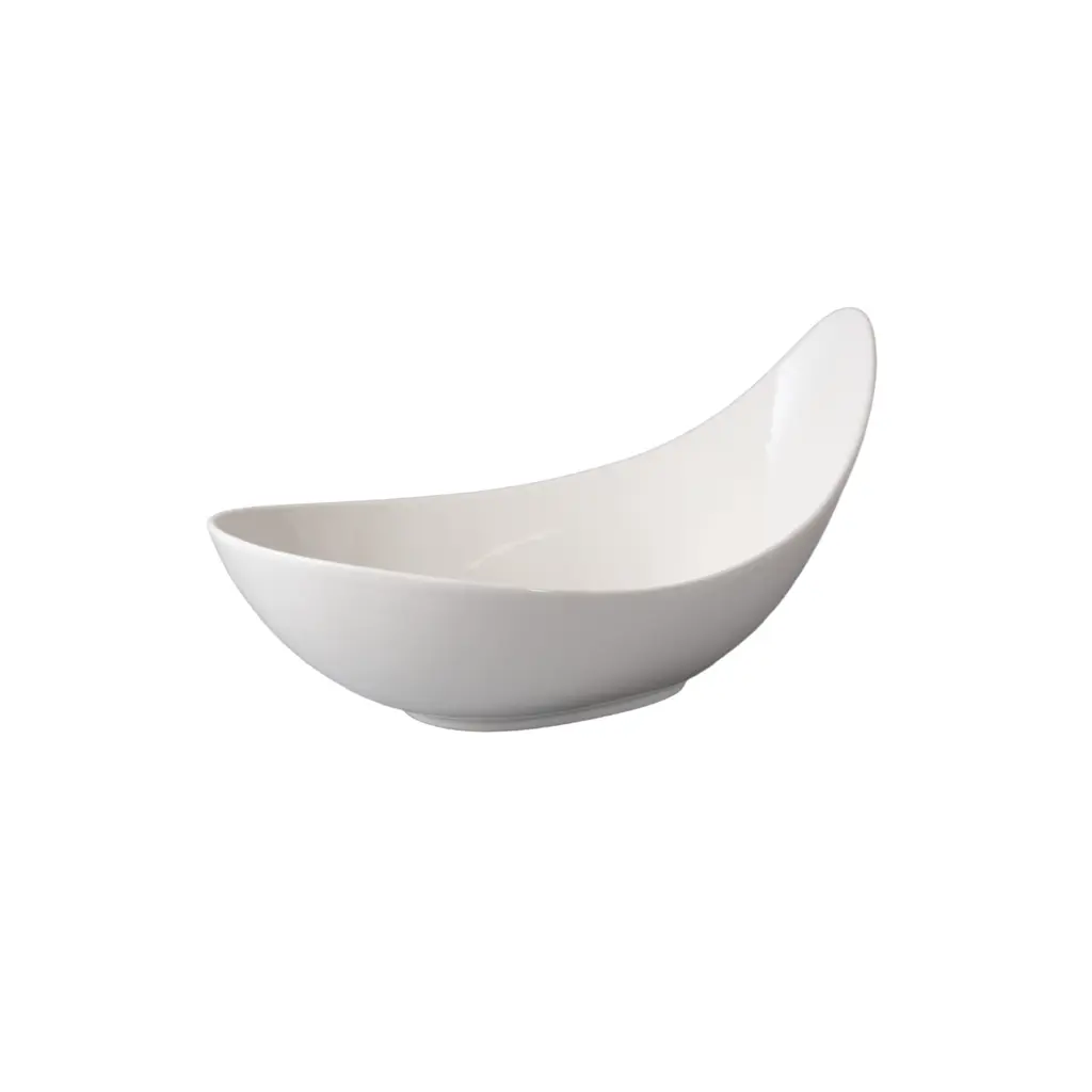 Porceletta Ivory Porcelain 17" Tear Drop Serving Bowl