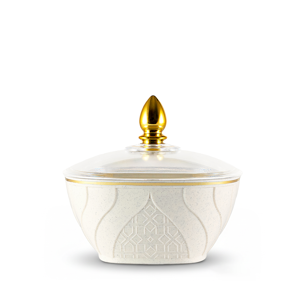 تمرية بلاستيك لون أبيض منقط موديل 288 من ترامس روز