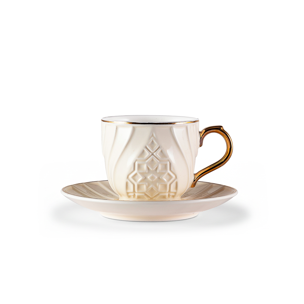 288-COF-A01 / Rose 12 Pcs Coffee Cups And Saucers (6+6)