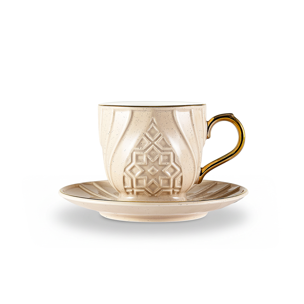 288-MLK-A15 / Rose 12 Pcs Milk Cups And Saucers (6+6)