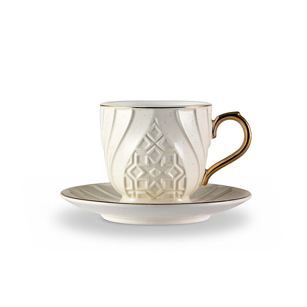 288-MLK-A27 / Rose 12 Pcs Milk Cups And Saucers (6+6)