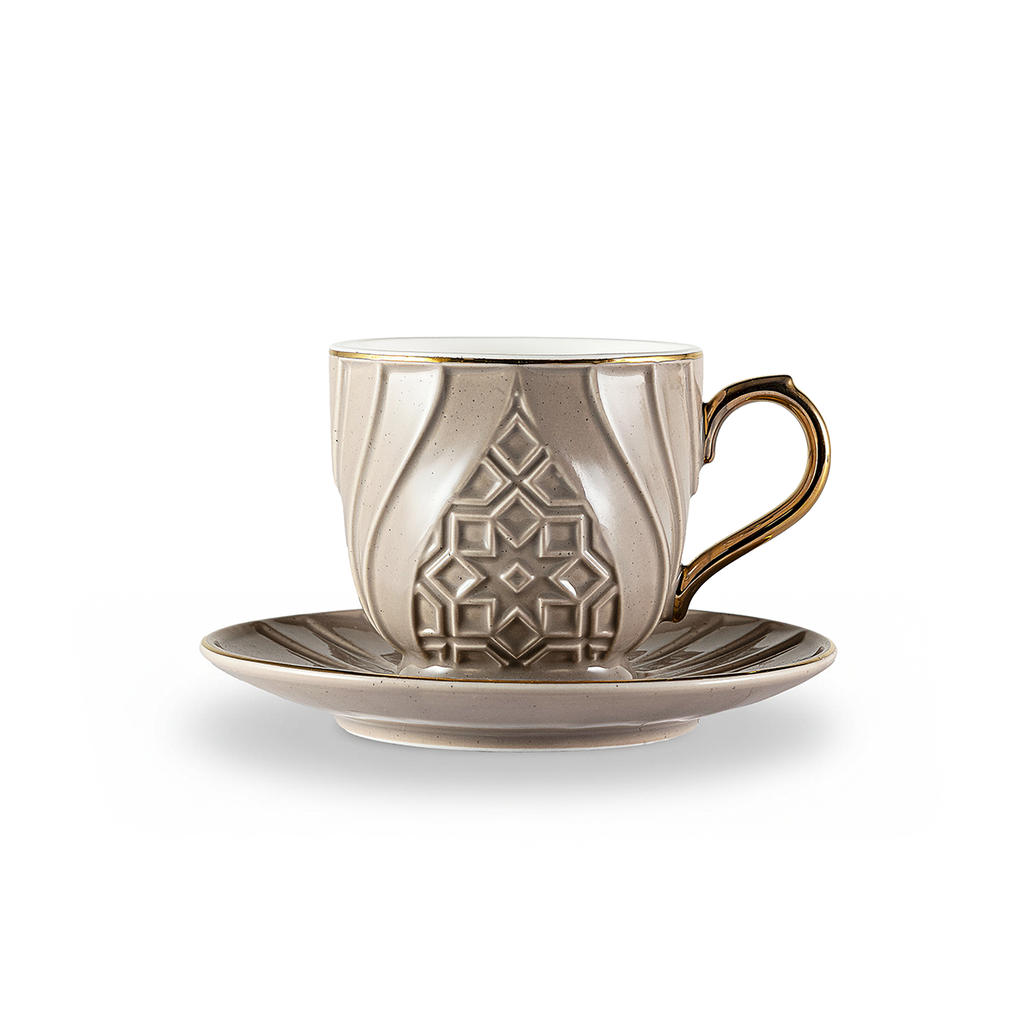 288-MLK-A32 / Rose 12 Pcs Milk Cups And Saucers (6+6)