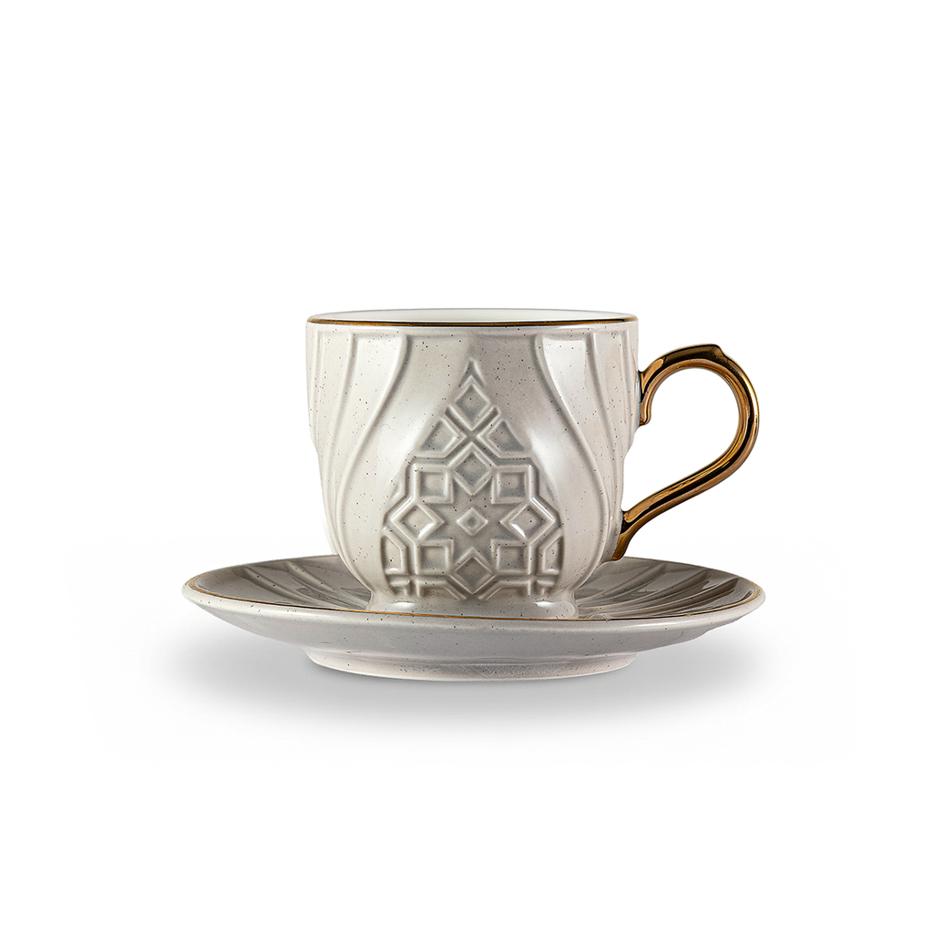 288-MLK-A35 / Rose 12 Pcs Milk Cups And Saucers (6+6)