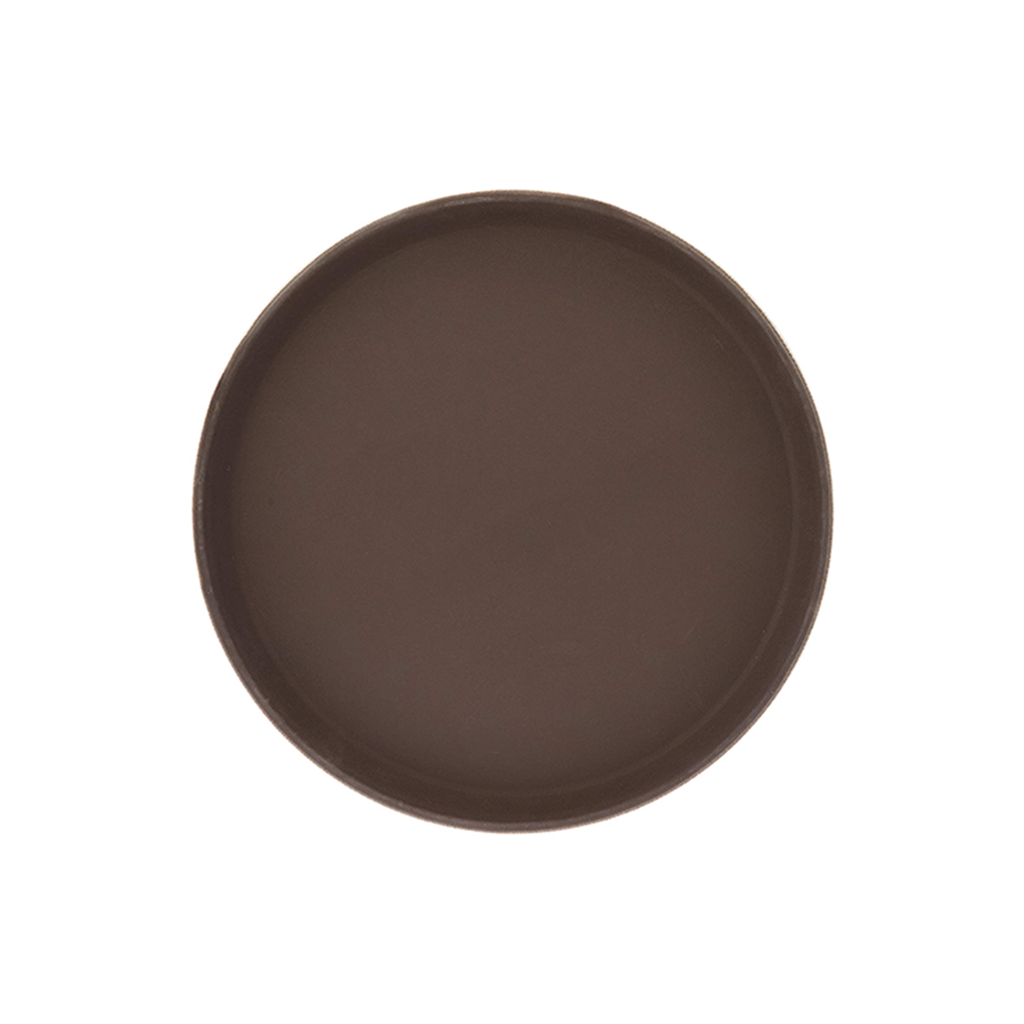 Vague Non Slip Plastic Slip Tray Brown Round 45 cm