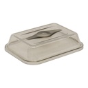 Vague Plastic Small Reactangular Cover Smoke Color
