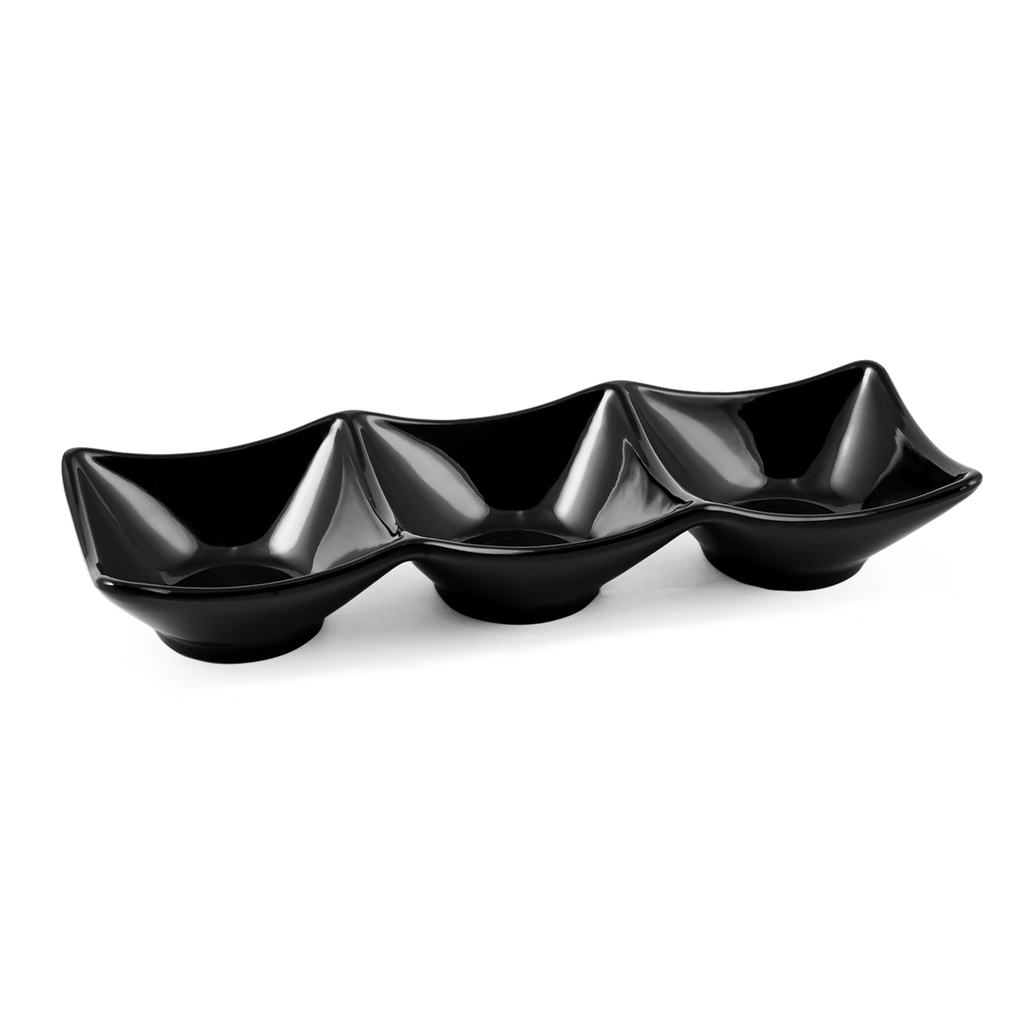 Vague Melamine 3 Compartment Divided Plate 22 cm