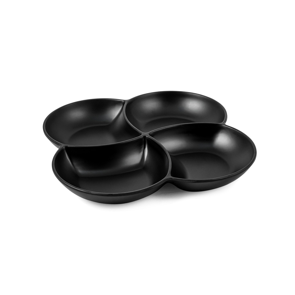 Vague Melamine Square Flower Divided Platter 26 cm