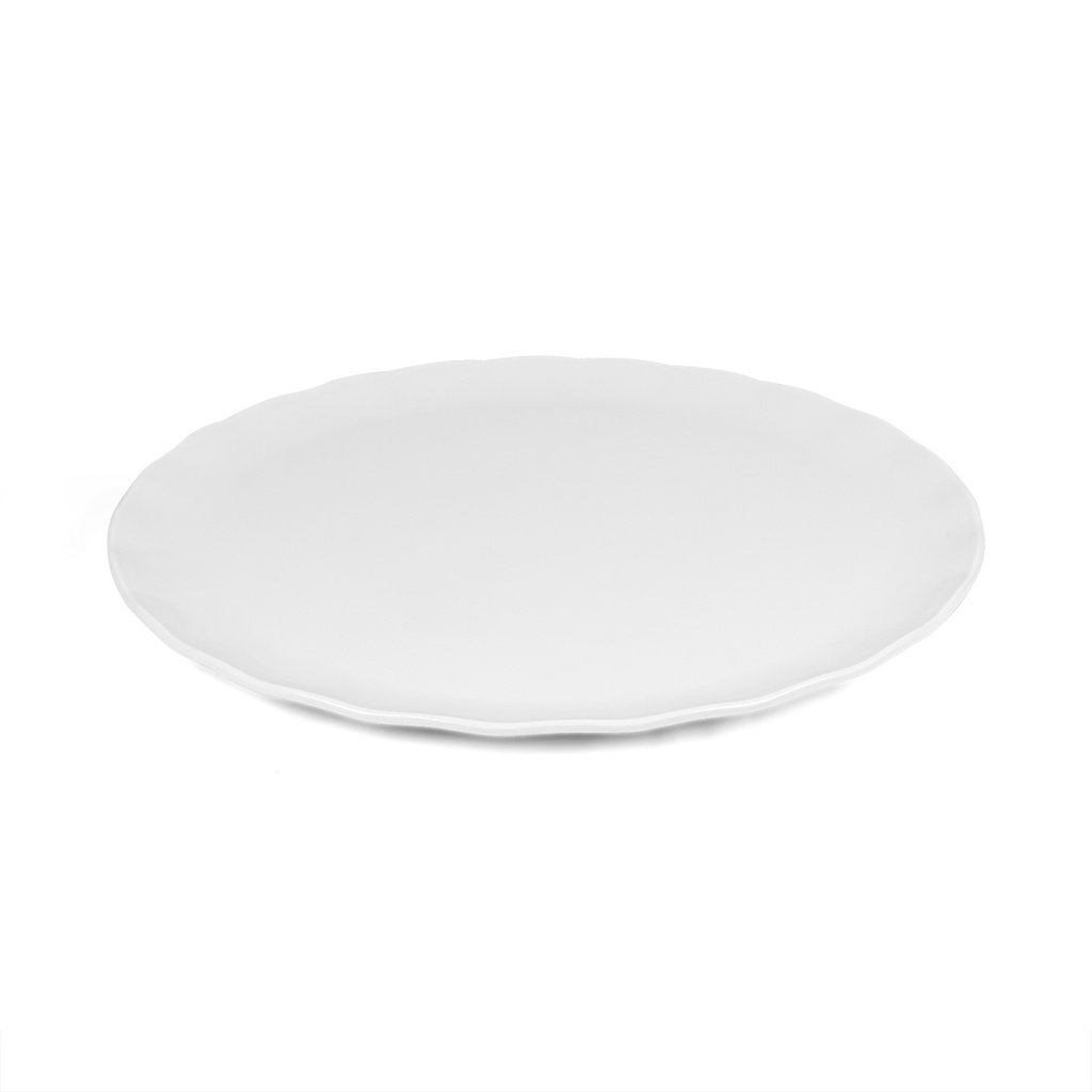 Vague Melamine Round Wavy Edge Serving Platter 16"