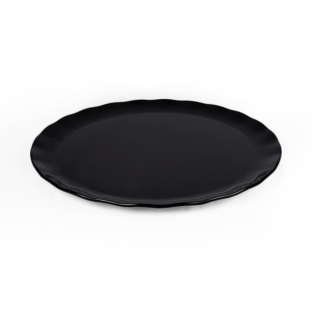Vague Melamine Round Wavy Edge Serving Platter"16"