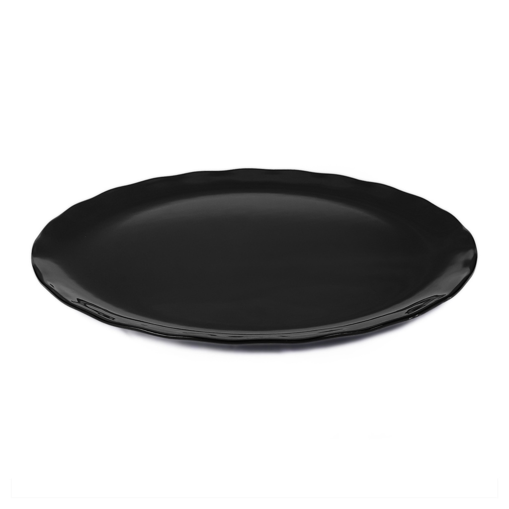 Vague Melamine Round Wavy Edge Serving Platter 18"