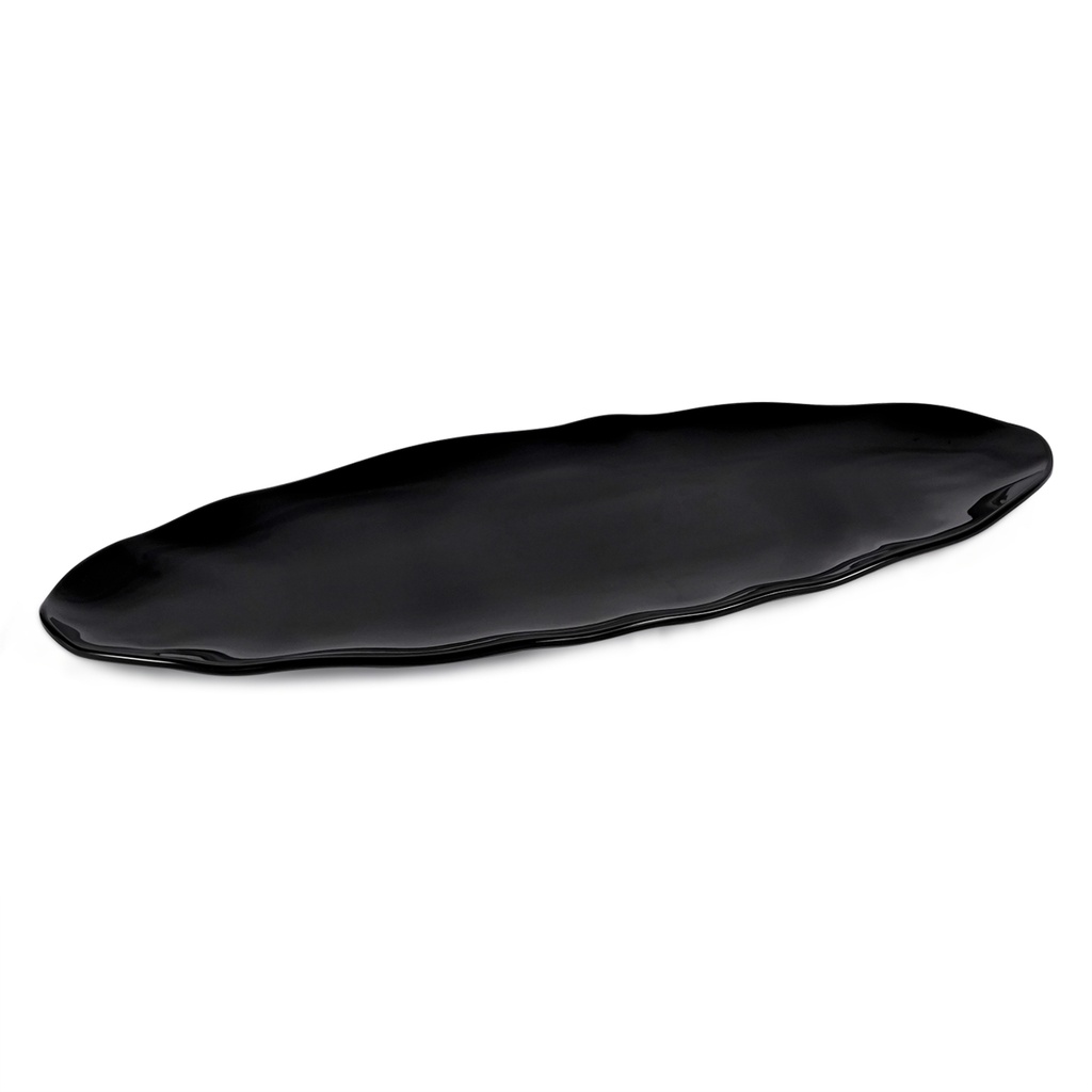 Vague Melamine Oval Wavy Edge Serving Platter 24"