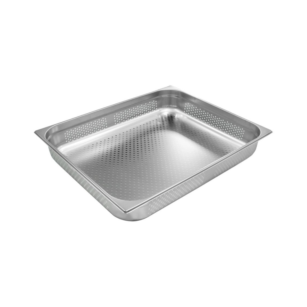 Vague Stainless Steel Perforated Gastronorm Pan GN-Perforated 2/1 -100 mm