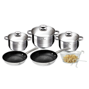 Blaumann Stainless Steel 10 Pieces Cookware Set Silver / BL-3243