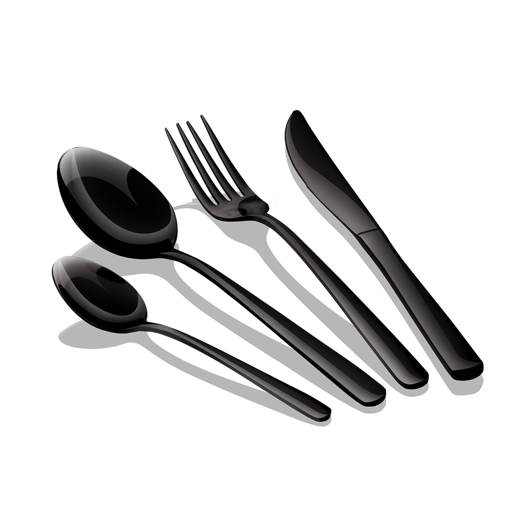 Berlinger Haus 16 Pieces Mirror Cutlery Set Black Collection / BH/2616A