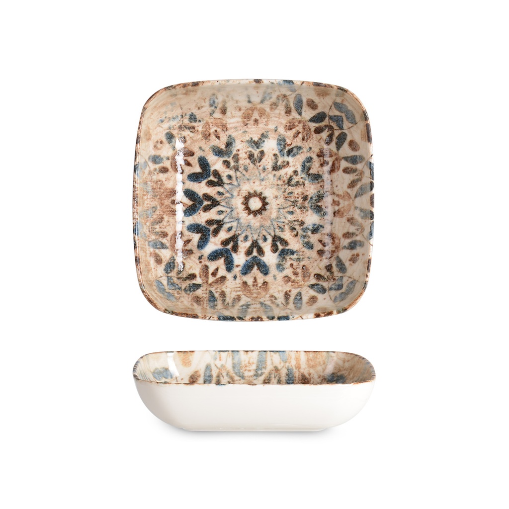 Rinart Dinner square plate deep 20 cm x 20 cm / VRN20CK-Azte