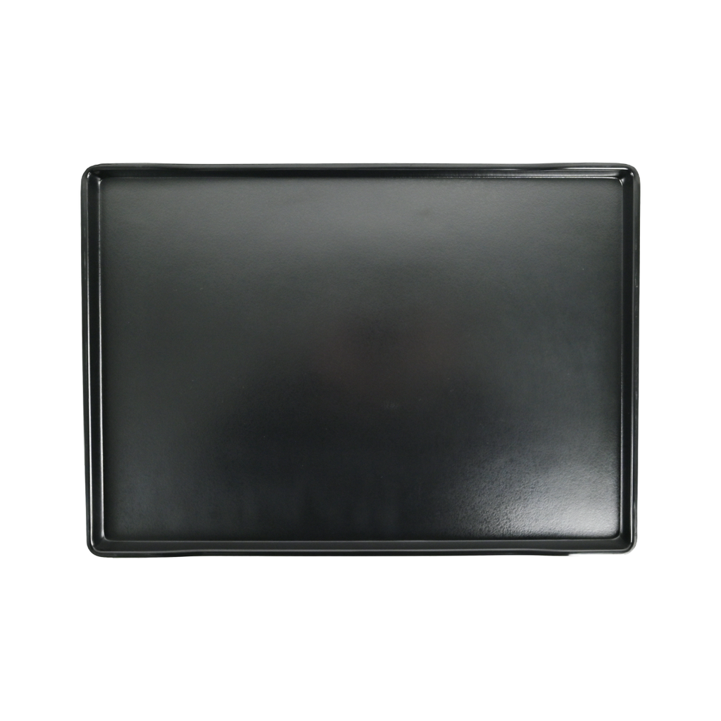 Vague Black Melamine Rectangular Platter 15.5"