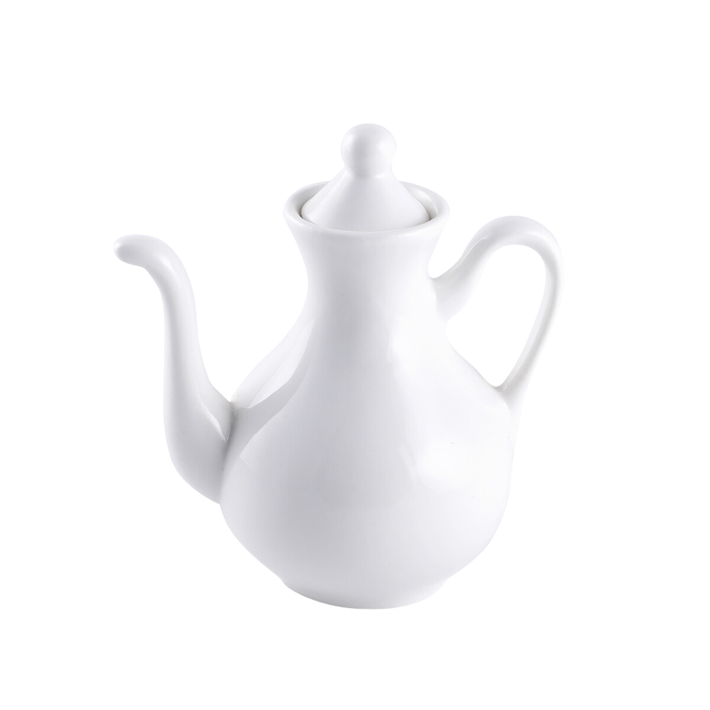 Porceletta Ivory Porcelain Oil Pot 4"