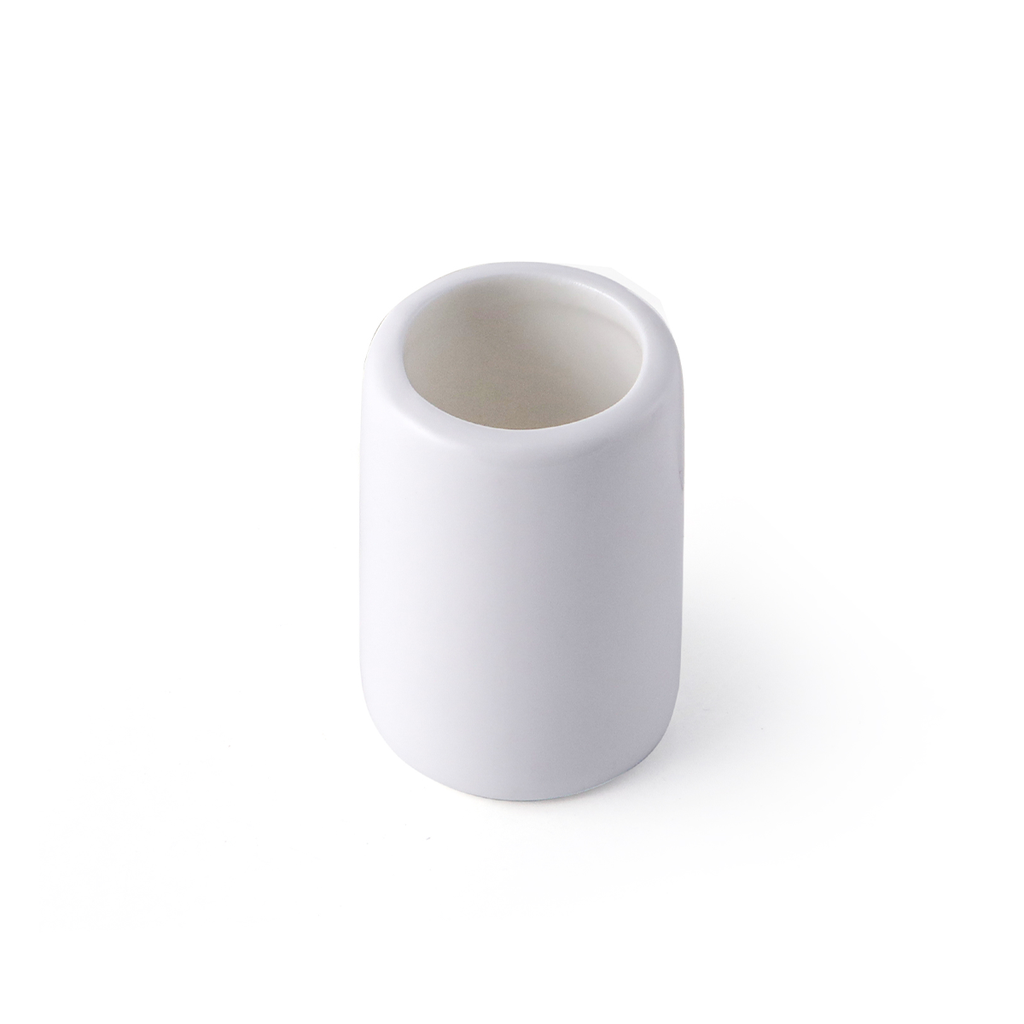 Porceletta Ivory Porcelain Cylinder Tooth Pick Holder 3  cm