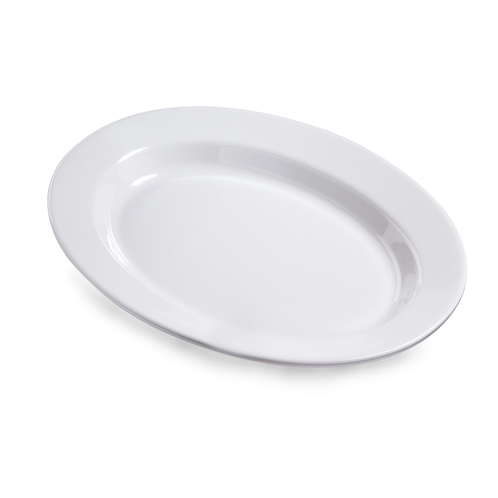 Vague Melamine Deep Oval Plate 14"