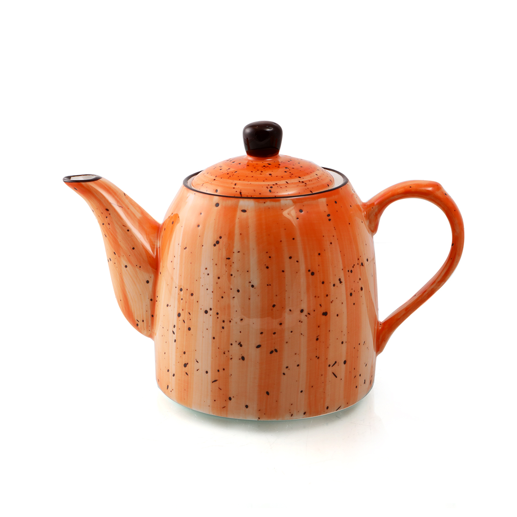 Porceletta Orange Color Glazed Porcelain Coffee Pot 350 ml