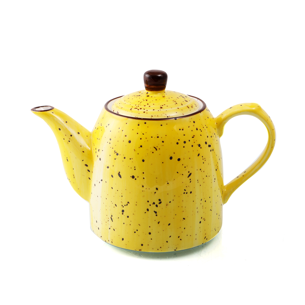 Porceletta Yellow Color Glazed Porcelain Coffee Pot 350 ml