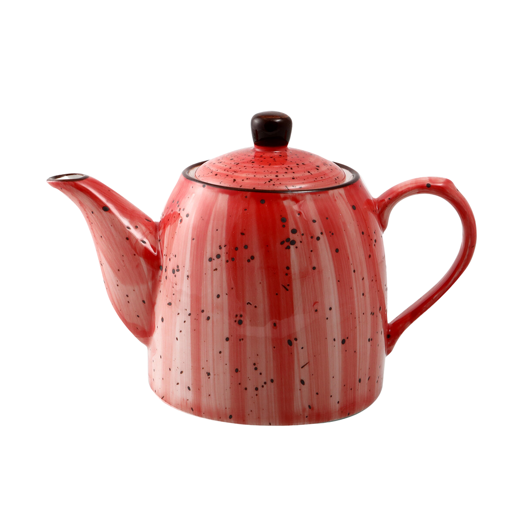 Porceletta Red Color Glazed Porcelain Coffee Pot 700 ml