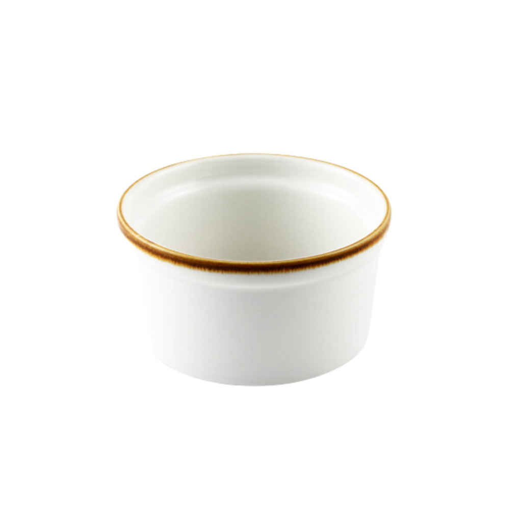 Porceletta Ivory Mocha Porcelain Lined Ramekin 6.8 cm