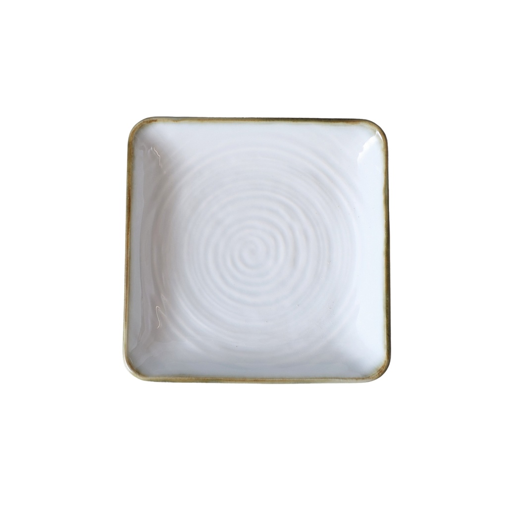 Porceletta Terra Reactive Glaze Porcelain 4.875" Rect.Plate