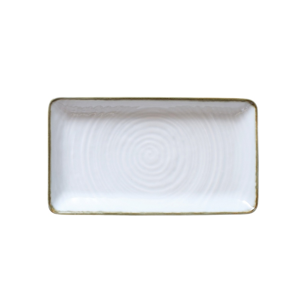 Porceletta Terra Reactive Glaze Porcelain 8.875" Rect.Plate