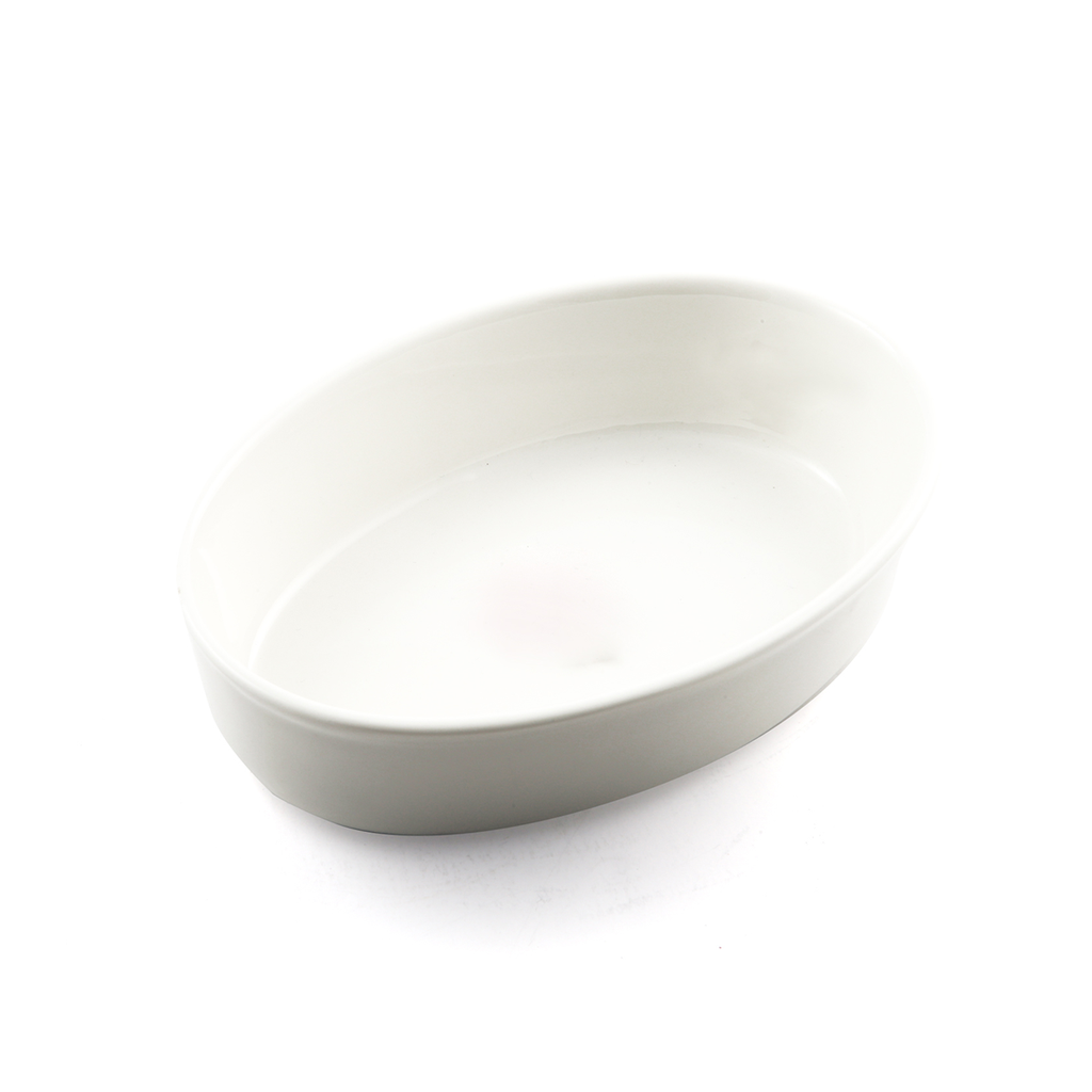 Porceletta Ivory Porcelain Oval Deep Plate 25 cm / 10"