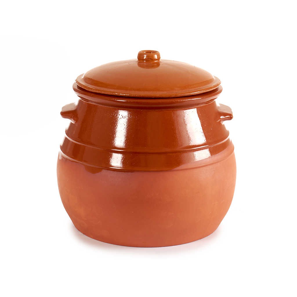Arte Regal Brown Clay Belly Cooking Pot 8 Liter / 12971