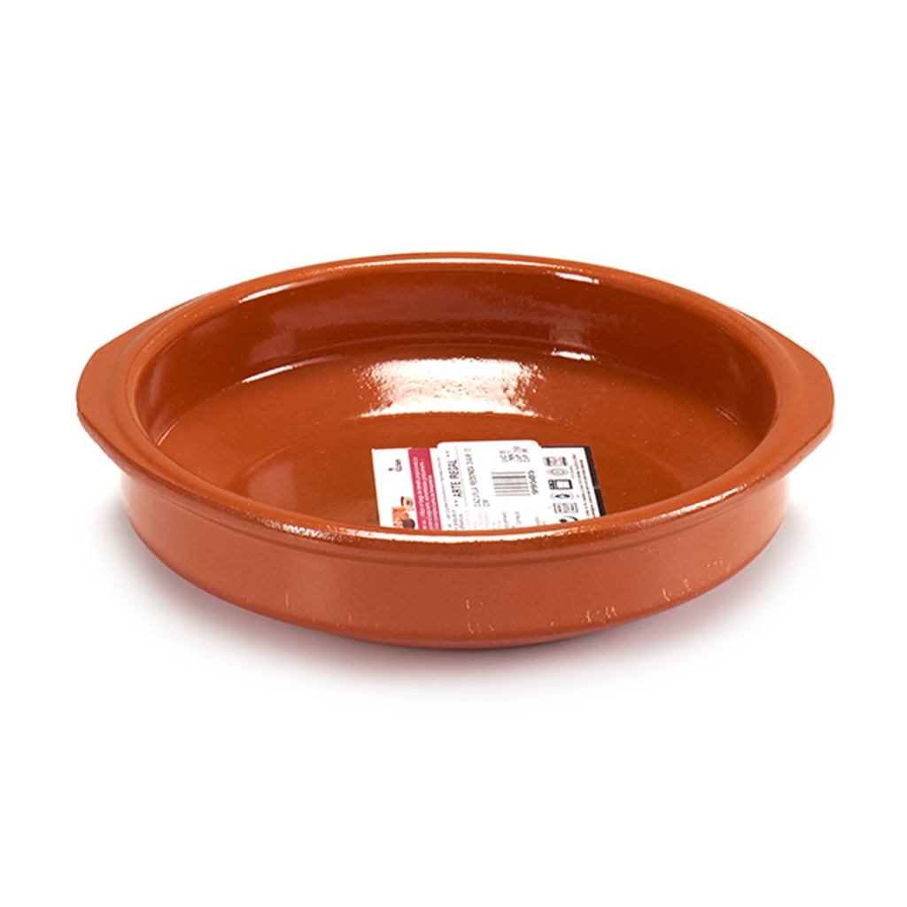 Arte Regal Brown Clay Round Deep Plate with Handle 22 cm / 99505