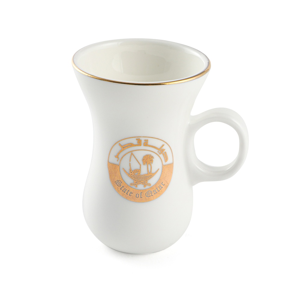 طقم فناجين شاي بورسليتا  من البورسلين، مكون من 6 قطع