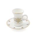 Porceletta Ivory Porcelain Belly Tea Cup & saucer Set