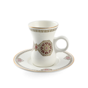 Porceletta Ivory Porcelain Belly Tea Cup & Saucer Set of 12