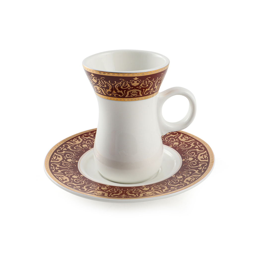 Porceletta Ivory Porcelain Belly Tea Cup & saucer Set