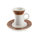 Porceletta Ivory Porcelain Belly Tea Cup & saucer Set