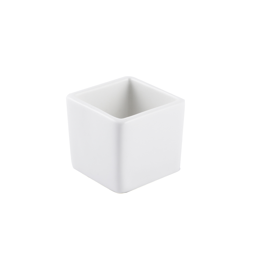 Porceletta Ivory Porcelain Square Bowl 5.4 cm