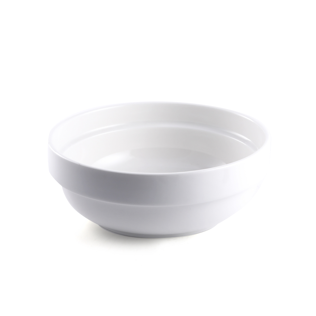 Porceletta Ivory Porcelain Round Stackable Bowl 22.5 cm