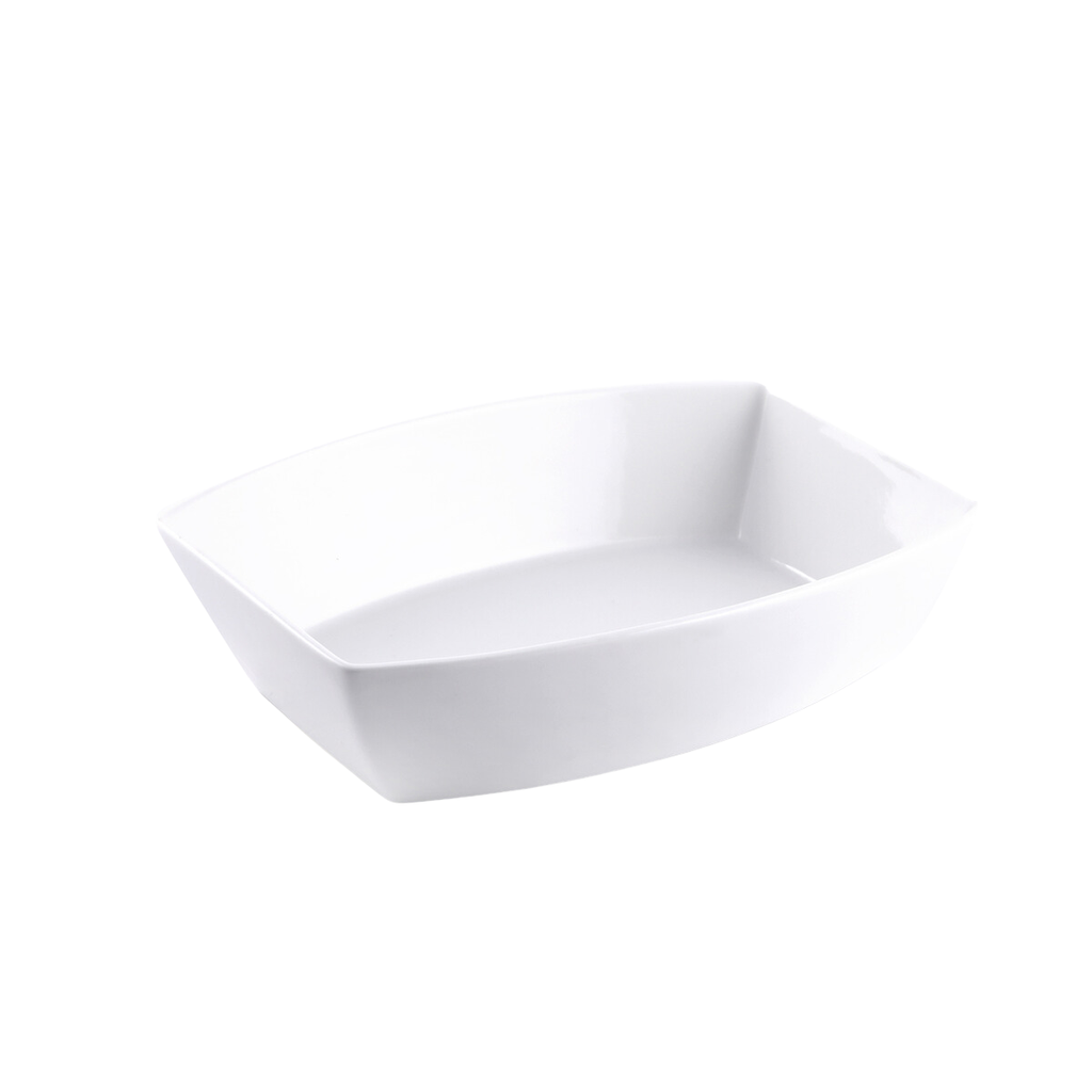 Porceletta Ivory Porcelain Rectangular Bowl 15 cm