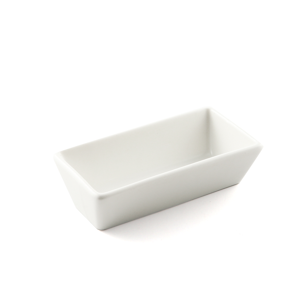 Porceletta Ivory Porcelain Rectangular Dish 10 cm